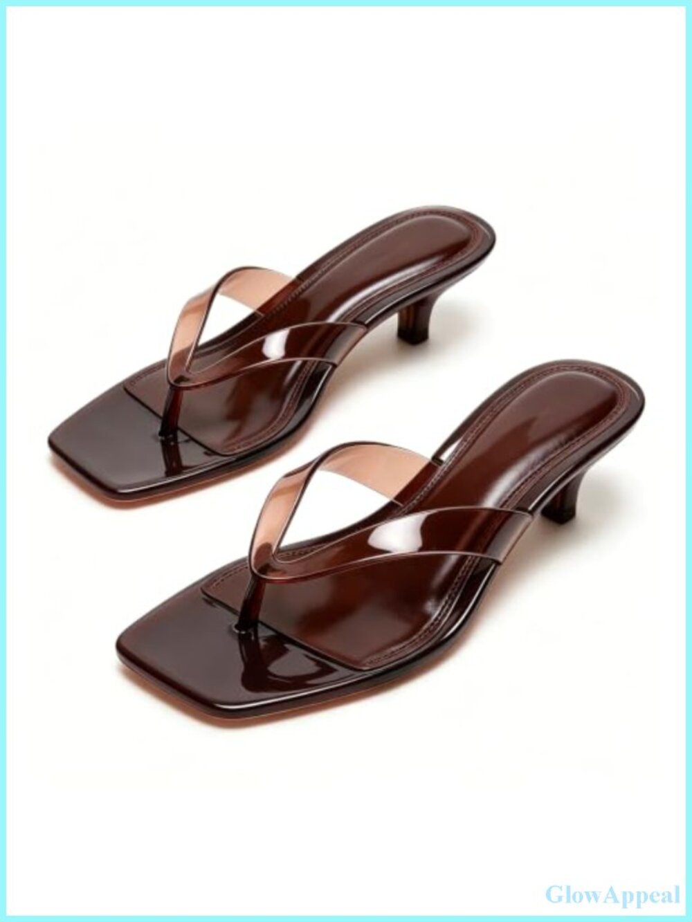 Clear Jelly Kitten Heel Flip Flop Sandals